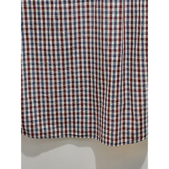 J.Crew Mens Button-Down Red & Blue Gingham Shirt Long Sleeve Cotton Slim Fit Cas - Picture 10 of 12